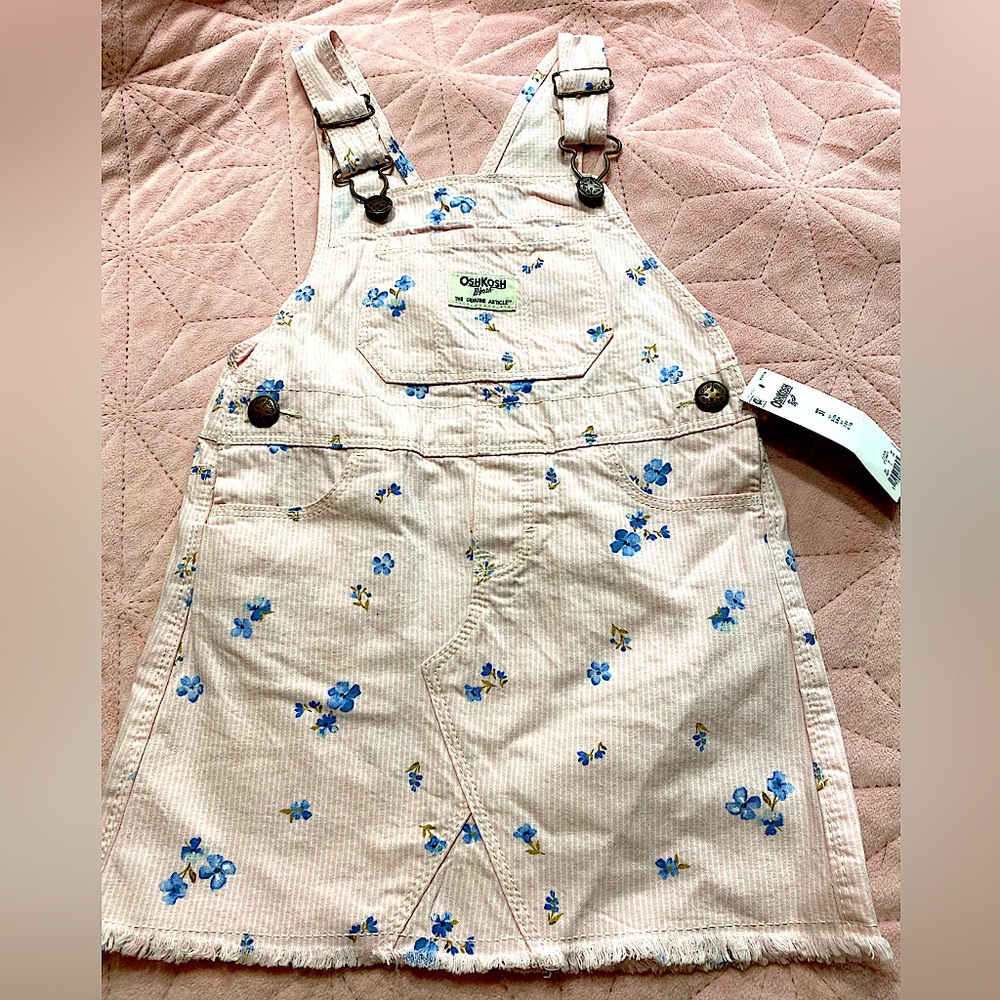 Osh Kosh toddler girl overall dress in pink.  Size 3T brand new with tag.